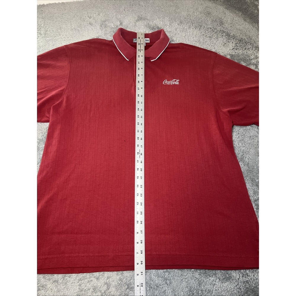 Vintage Coca-Cola Employee Embroidered Short Sleeve Red Polo Shirt Men's SZ XL - Picture 9 of 16